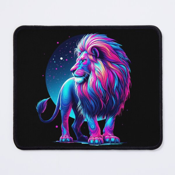 Item preview, Neon Psychedelic Lion designed and sold by R4pt0r007.