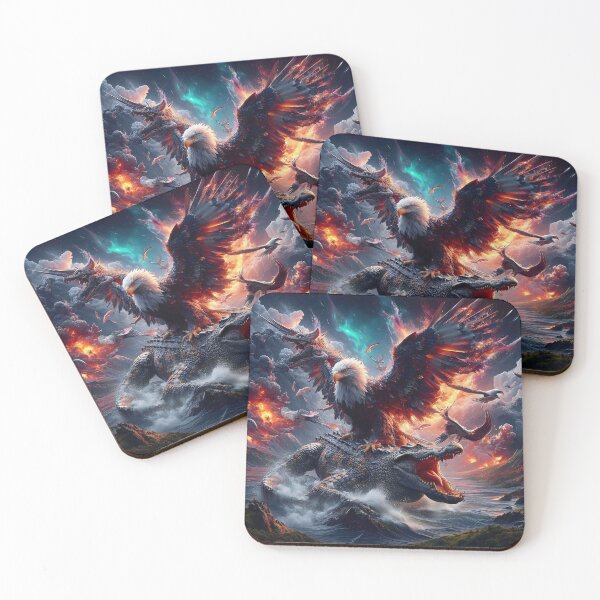 Item preview, Eagle hunts alligator designed and sold by Digital-Martin.