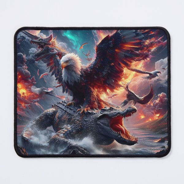 Item preview, Eagle hunts alligator designed and sold by Digital-Martin.