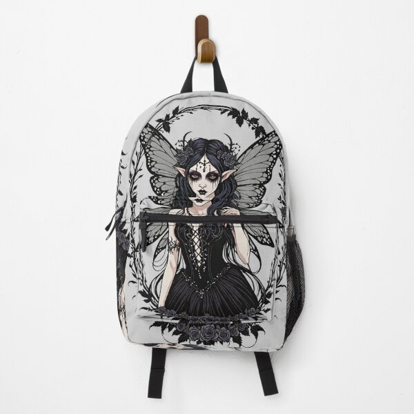 Item preview, Vintage look little goth fairy on a toadstool designed and sold by Invisible-Cult.