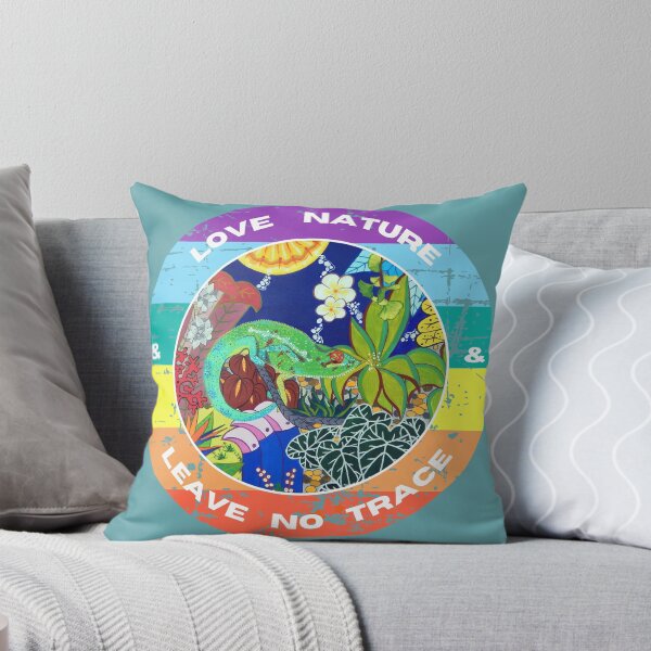 Item preview, Love nature and leave no trace, with chameleon designed and sold by GabiVitryArt.