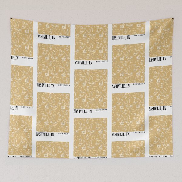 Item preview, Vanderbilt Nashville Coordinates Poster | Preppy Wall Art Print for Dorm designed and sold by JuliaMencher.