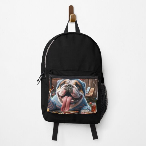Item preview, Bulldog Social Media Celebrity taking a selfie at a cookout. designed and sold by TheDogOnIt.