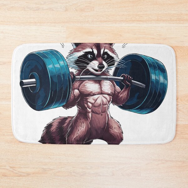 Item preview, I Work Out So I Can Eat Garbage - Funny Raccoon Design designed and sold by Quirky Shirts.