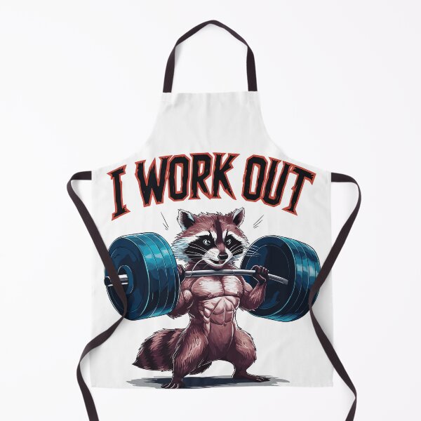 Item preview, I Work Out So I Can Eat Garbage - Funny Raccoon Design designed and sold by Quirky Shirts.