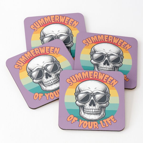 Item preview, Summerween of your Life - Retro Summer Skull designed and sold by Nabucodonoshop.