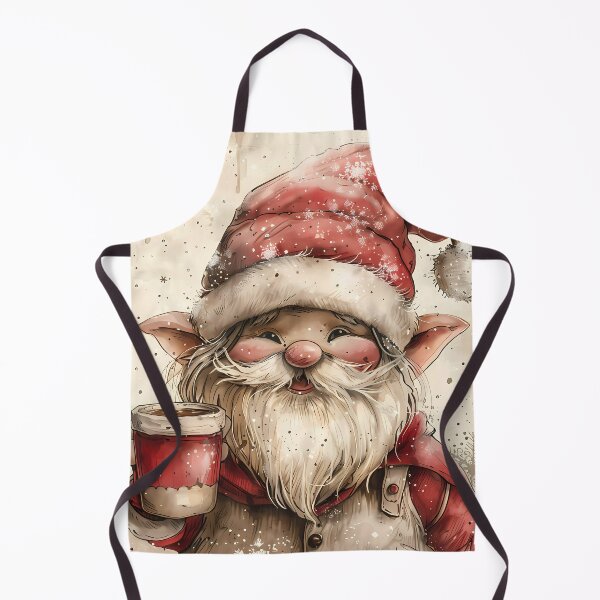 Item preview, Christmas Gnome Art, Coffee Lover Dwarf Print, Festive Elf Home Decor, Santa's Helper Illustration, Whimsical Holiday Design designed and sold by MTJ-Mushrooms.