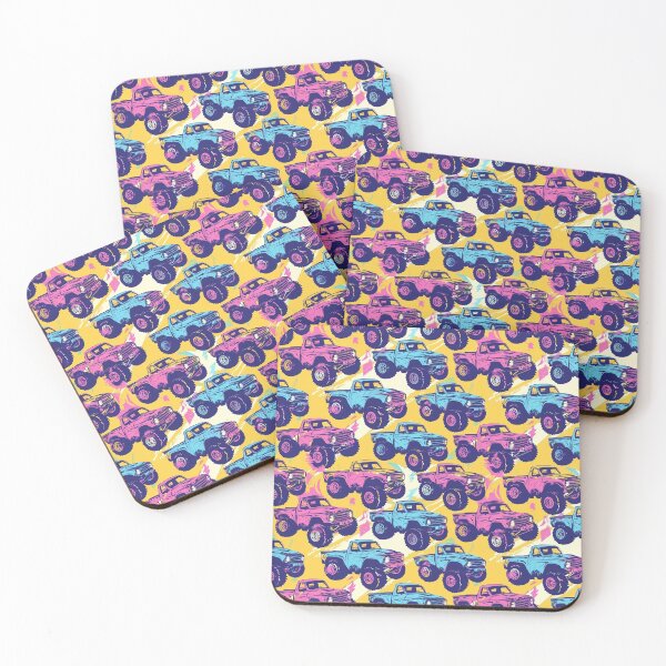 Item preview, Retro Monster Truck Continuous Pattern designed and sold by Rustic + Rose Creative Co..