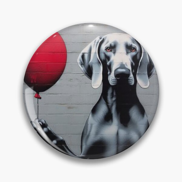 Item preview, Graffiti Style Weimaraner with Balloon | Unique Dog Wall Art | Design Nr 62 designed and sold by WeimTrails.