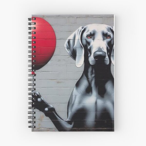 Item preview, Graffiti Style Weimaraner with Balloon | Unique Dog Wall Art | Design Nr 62 designed and sold by WeimTrails.
