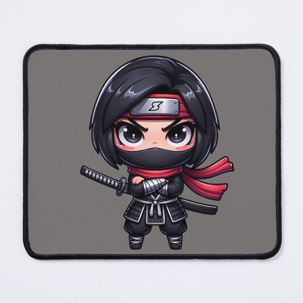 Aperçu de l'œuvre Fille guerrière ninja kawaii créée et vendue par Redblackman.