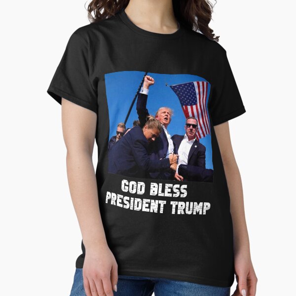 Item preview, God Bless President Trump Shirt For Trump Support Fan, Gift For Trump Lovers designed and sold by Julie-wl.