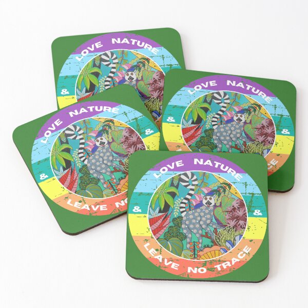 Item preview, Enjoy nature and leave no trace with lemur designed and sold by GabiVitryArt.