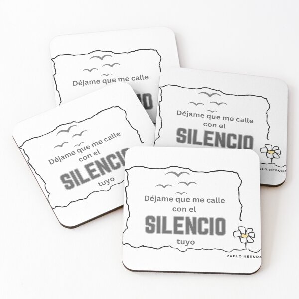Item preview, Pablo Neruda: Let me be silent with your silence designed and sold by santicreates.