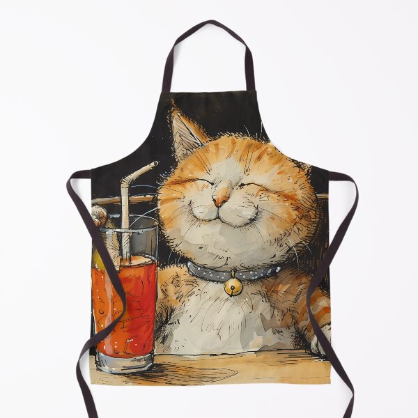 Item preview, Cute Cat Drinking Mojito Illustration, Adorable Cat Artwork for Apparel, Cat Lover Gift, Funny Cat Decor, Cat and Cocktail Design designed and sold by MTJ-Mushrooms.