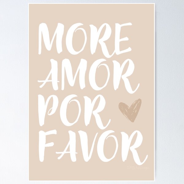 Item preview, More Amor Por Favor - Minimalist Art Print designed and sold by TArtWorkDesign.