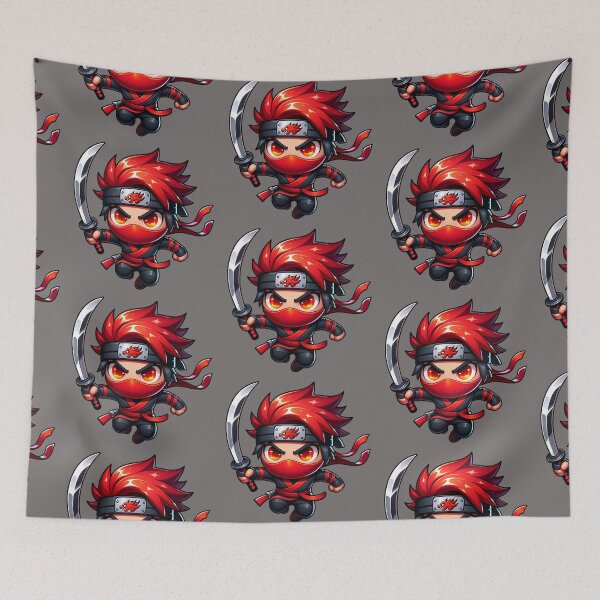 Item preview, Cute Kawaii Ninja Warrior 5 designed and sold by Redblackman.