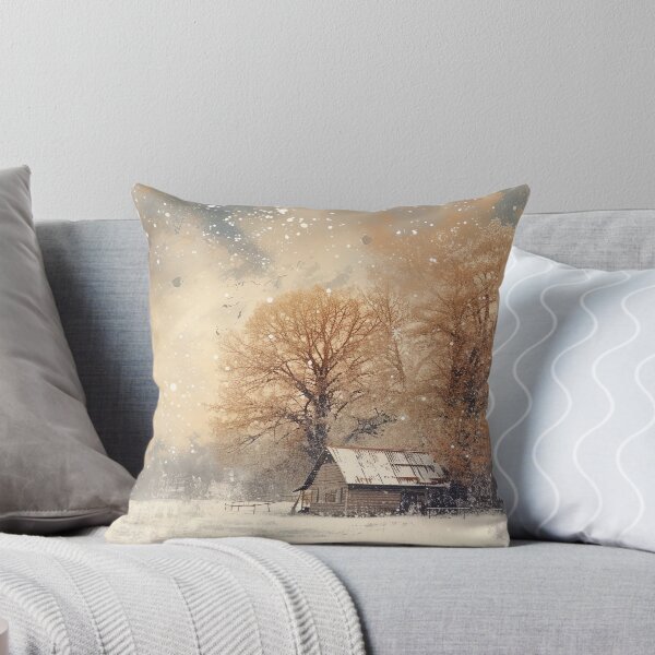Aperçu de l'œuvre Maison d'hiver - Saisons rustiques créée et vendue par KootenayDesigns.