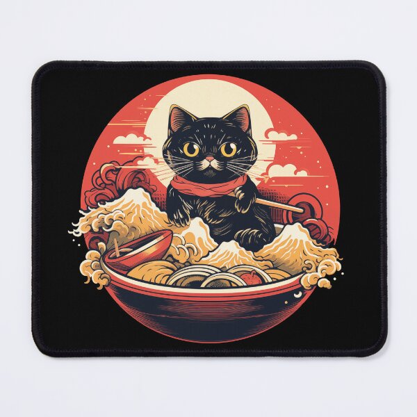 Item preview, Nice cat eating Ramen designed and sold by TeeTemptation.