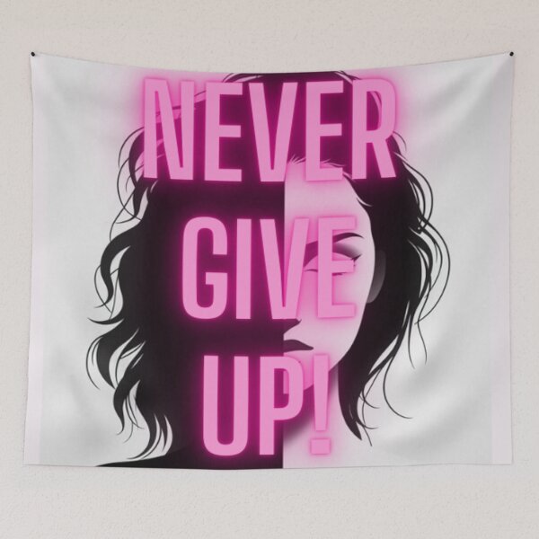 Item preview, Never give up! designed and sold by Arleven.