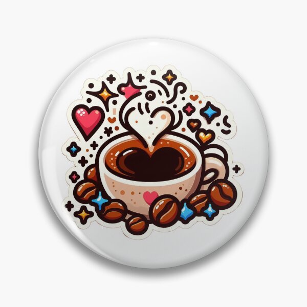 Item preview, Heartwarming Brew - Whimsical Coffee Love designed and sold by StickyGuys.