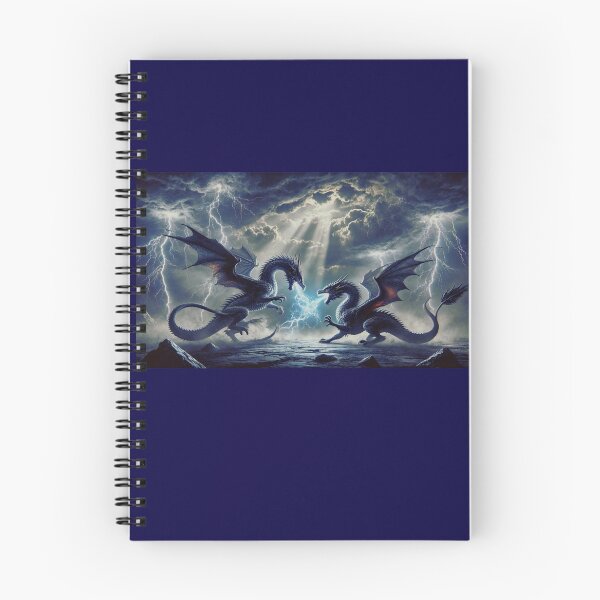 Item preview, Epic Dragon Battle Amidst Thunderstorm Fantasy Art designed and sold by ddproducts.