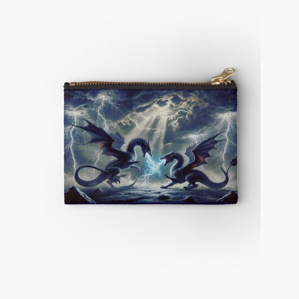 Item preview, Epic Dragon Battle Amidst Thunderstorm Fantasy Art designed and sold by ddproducts.