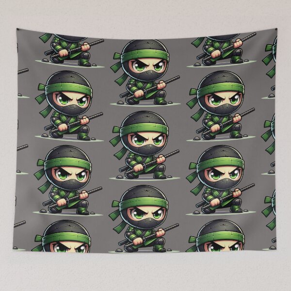 Item preview, Cute Kawaii Ninja Warrior 15 designed and sold by Redblackman.