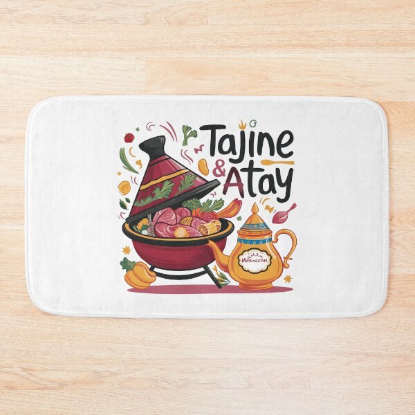 Item preview, Vibrant Moroccan Tajine & Teapot Illustration - Festive Tagine Party Poster designed and sold by Creatiforge.