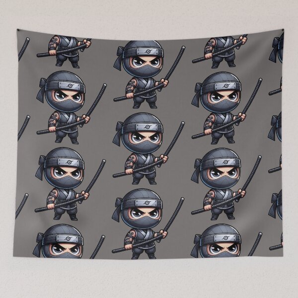 Item preview, Cute Kawaii Ninja Warrior 18 designed and sold by Redblackman.