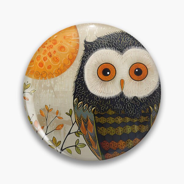 Item preview, Owl Artwork Fall Halloween Decor, Owl Halloween Wall Art, Cute Owl Illustration, Halloween Owl Print for Apparel and Household designed and sold by MTJ-Mushrooms.