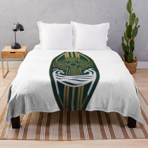 Item preview, Emerald Celtic Surfing Design. Modern Irish / Celtic Cross Surfers Pattern  designed and sold by CELTIC-DESIGNS.