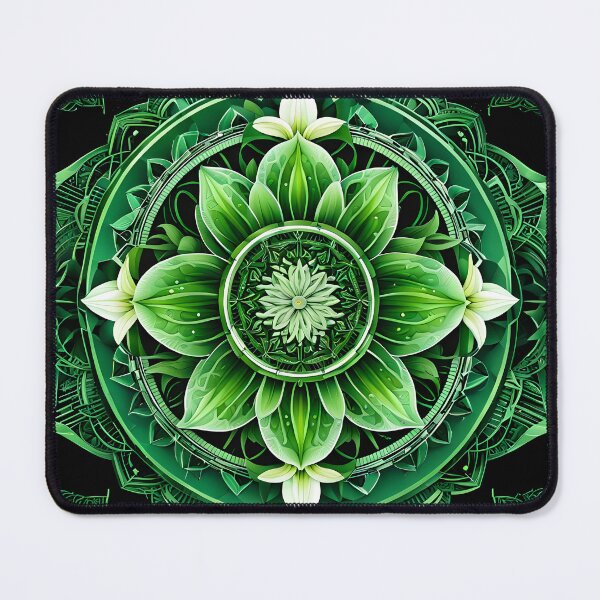 Item preview, Green Mandala of Nature and Harmony designed and sold by MandalasShops.