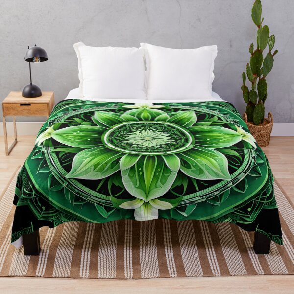Item preview, Green Mandala of Nature and Harmony designed and sold by MandalasShops.