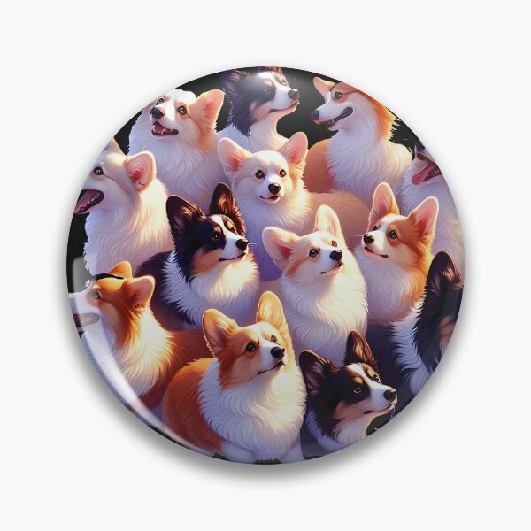 Item preview, Corgi Congregation - A Delightful Assembly of Canine Charm designed and sold by zoughlal.