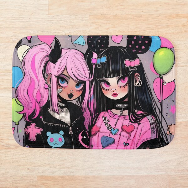 Aperçu de l'œuvre Kawaii Pastel Punk Anime Filles créée et vendue par bubblegoth.
