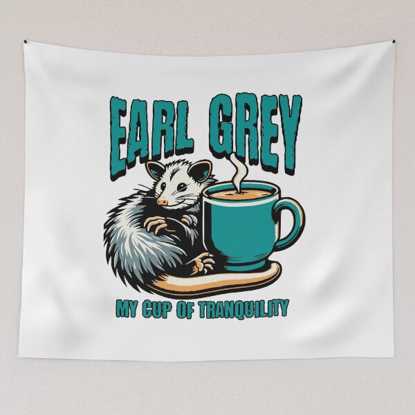 Item preview, Earl grey opossum designed and sold by Graffik-Peeps.