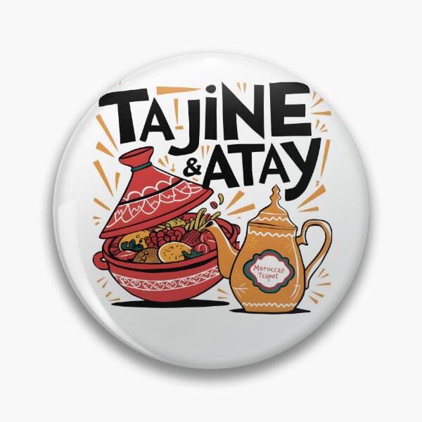 Item preview, Festive Moroccan Tajine & Teapot Illustration - Vibrant Typography Art designed and sold by Creatiforge.
