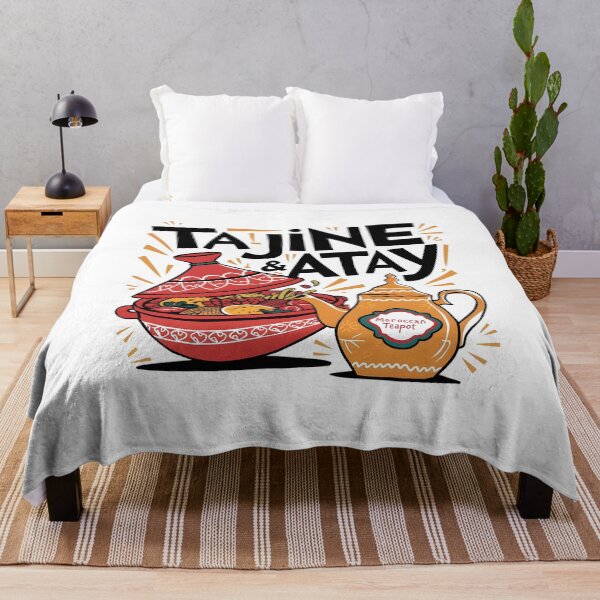 Item preview, Festive Moroccan Tajine & Teapot Illustration - Vibrant Typography Art designed and sold by Creatiforge.