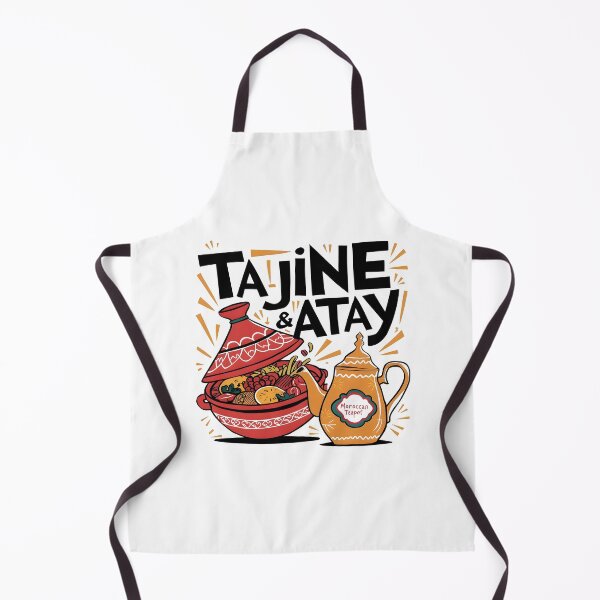 Item preview, Festive Moroccan Tajine & Teapot Illustration - Vibrant Typography Art designed and sold by Creatiforge.