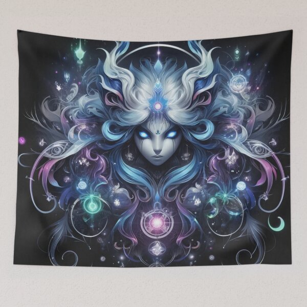 Item preview, Celestial Enigma The Mystical Portrait of the Cosmic Guardian designed and sold by TeslaSt0re.