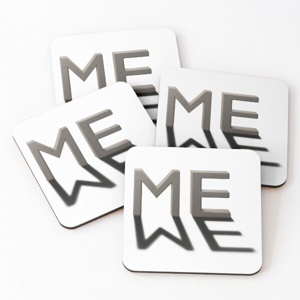 Item preview, Me is really We - Shadow Ambigram (minimalist style) designed and sold by Pablo Carlos Budassi.