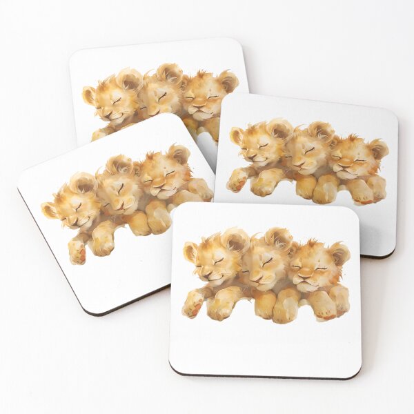 Item preview, Whimsical Cubs: A Lion's Playful Trio designed and sold by AI-Only Creations.
