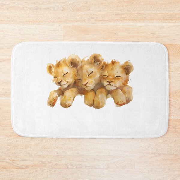 Item preview, Whimsical Cubs: A Lion's Playful Trio designed and sold by AI-Only Creations.