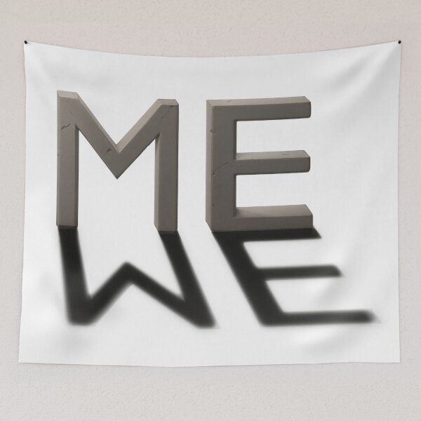 Item preview, Me is really We - Shadow Ambigram (minimalist style) designed and sold by Pablo Carlos Budassi.