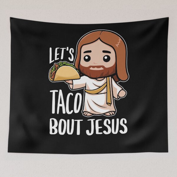 Item preview, Let's Taco Bout Jesus! Christian Humor Taco Joke designed and sold by PMCreative.