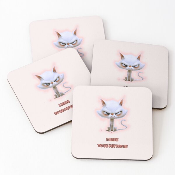 Item preview, I hate to be petted, angry cat, pissed of cat designed and sold by silent-violin.