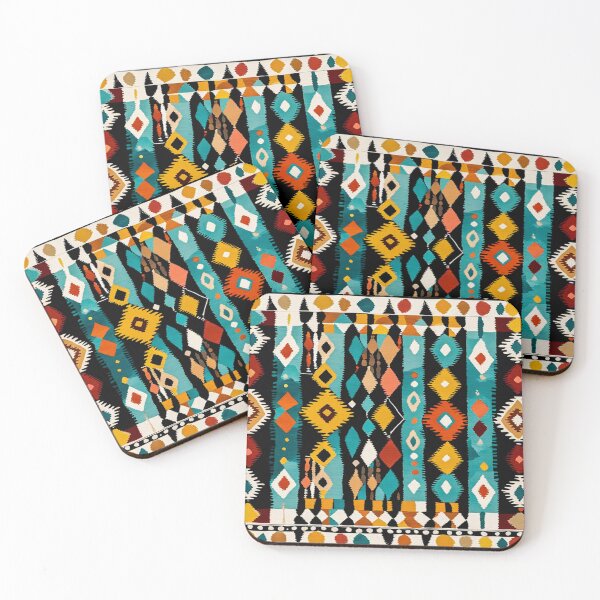 Item preview, Traditional Kilim Indian Pattern, Ethnic Geometric Abstract Scandinavian Design in Watercolor Painting designed and sold by MyArt23.