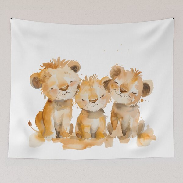Item preview, Adorable Cubs: A Trio of Playful Moments designed and sold by AI-Only Creations.