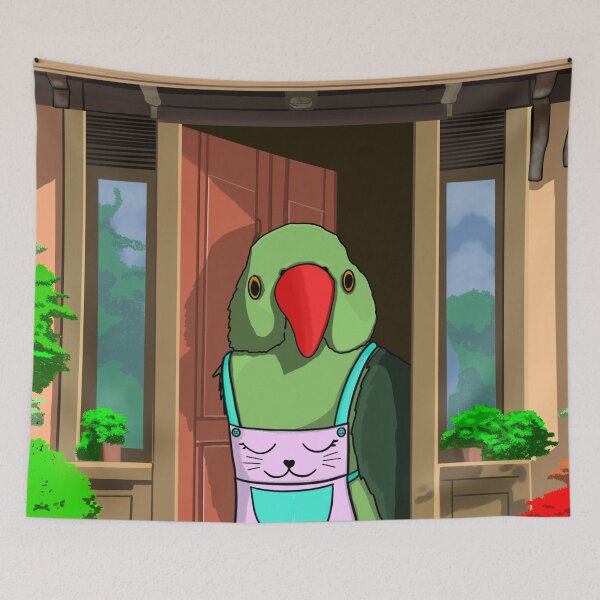 Item preview, Cute Green Parrot designed and sold by Aksh Pathania.
